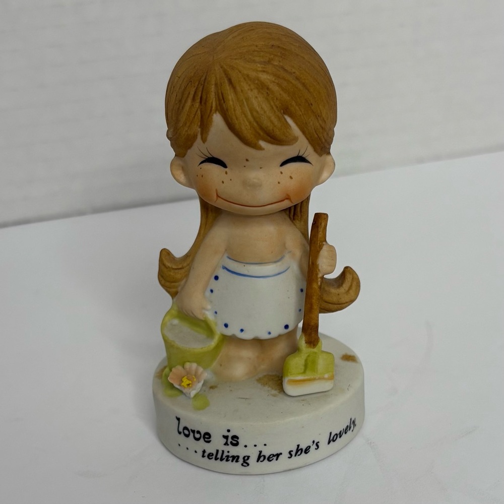 Vintage Kim Casali Love is…Figurine with Brown and Blue Details